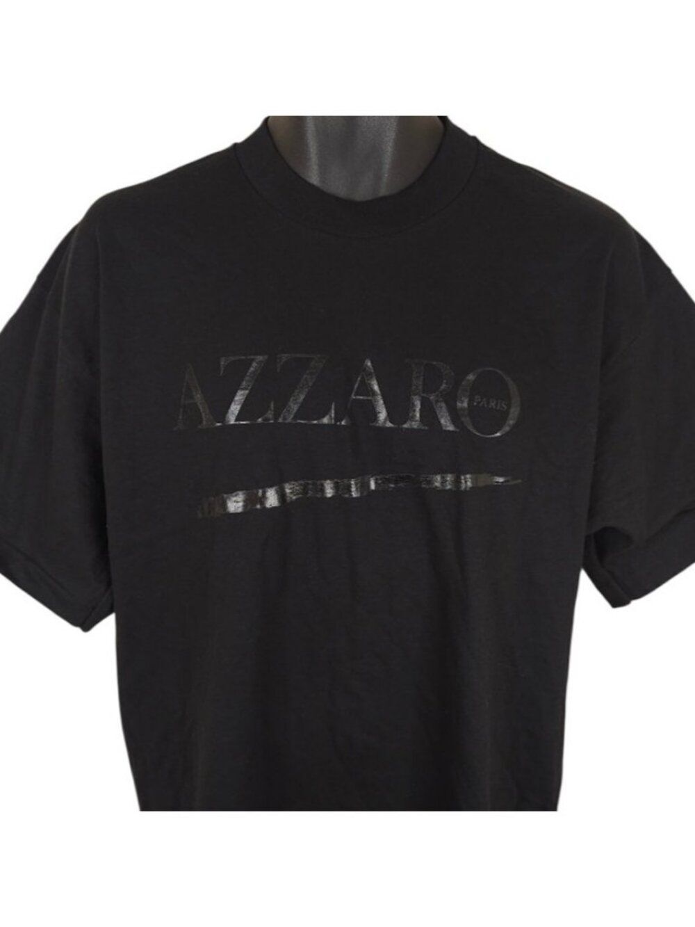 Vintage Azzaro Paris T Shirt Mens Size XL Black 90s Cologne Made In USA